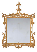Louis XV-style painted and parcel-gilt trumeau mirror with Cupid