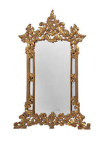Pair of carved giltwood wall mirrors in the George III 'Chippendale' taste