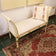 Cream-Lacquered and Parcel-Gilt Window Seat in the Directoire Manner