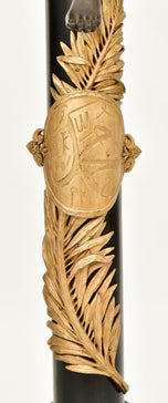 Gaston Veuvenot Leroux (1854-1942): 'Musicienne', Patinated and Gilt Bronze on Ebonised Pedestal