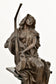 Gaston Veuvenot Leroux (1854-1942): 'Musicienne', Patinated and Gilt Bronze on Ebonised Pedestal