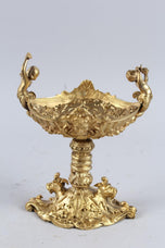Gilt Bronze Master Salt with Cherub Handles