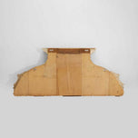 Italian Baroque-Style Painted and Parcel-Gilt Architectural Cresting with Mirror