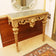 Italian Carved Giltwood Console with Faux Marble Top