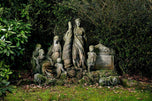 Sir John Steell RSA (1804-1891): Monumental Carved Sandstone Group, 'Providence with Widow and Children', circa 1832