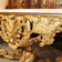 Large Italian Carved Giltwood Centre Table with Marble Top in the Régence Manner