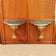 Pair of Italian Lacquered and Parcel-Gilt Wall Consoles with Faux Marble Tops