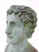 Verdigris Bronze Bust of a Classical Youth, possibly Apollo, on Marble Base